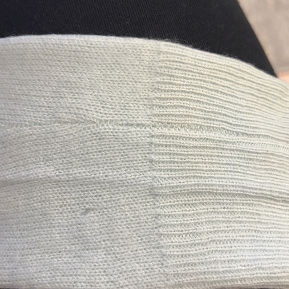 Halogen‎ Cashmere V neck long light sweater mint green Sz L - Picture 9 of 9